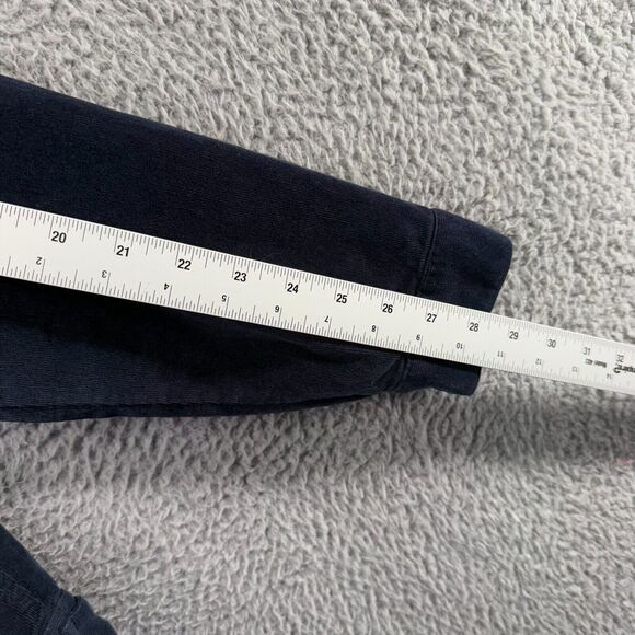 Zara Jacket Men's Large Blue Navy Corduroy Bomber Trucker Boxy Crop Pockets - Picture 7 of 10